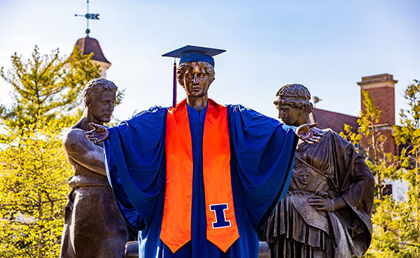 Alma Mater in regalia