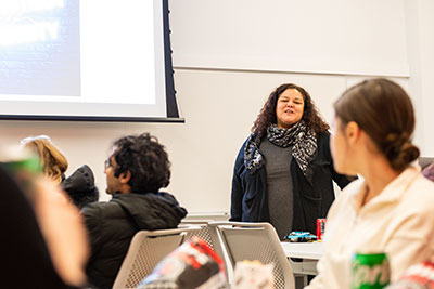 Professor Angela Aguayo's class