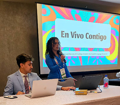 Garcia and Reyes presenting at NAHJ convention