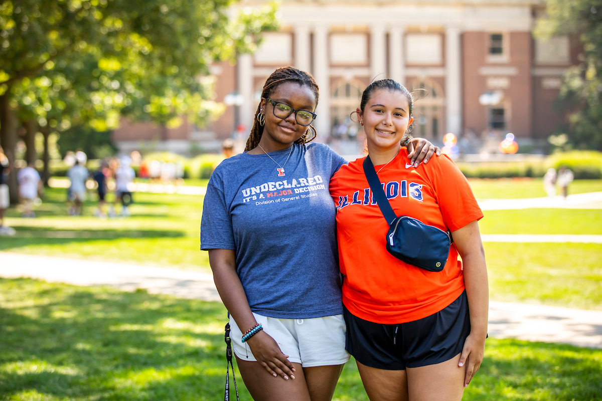 Students on Quad undeclared