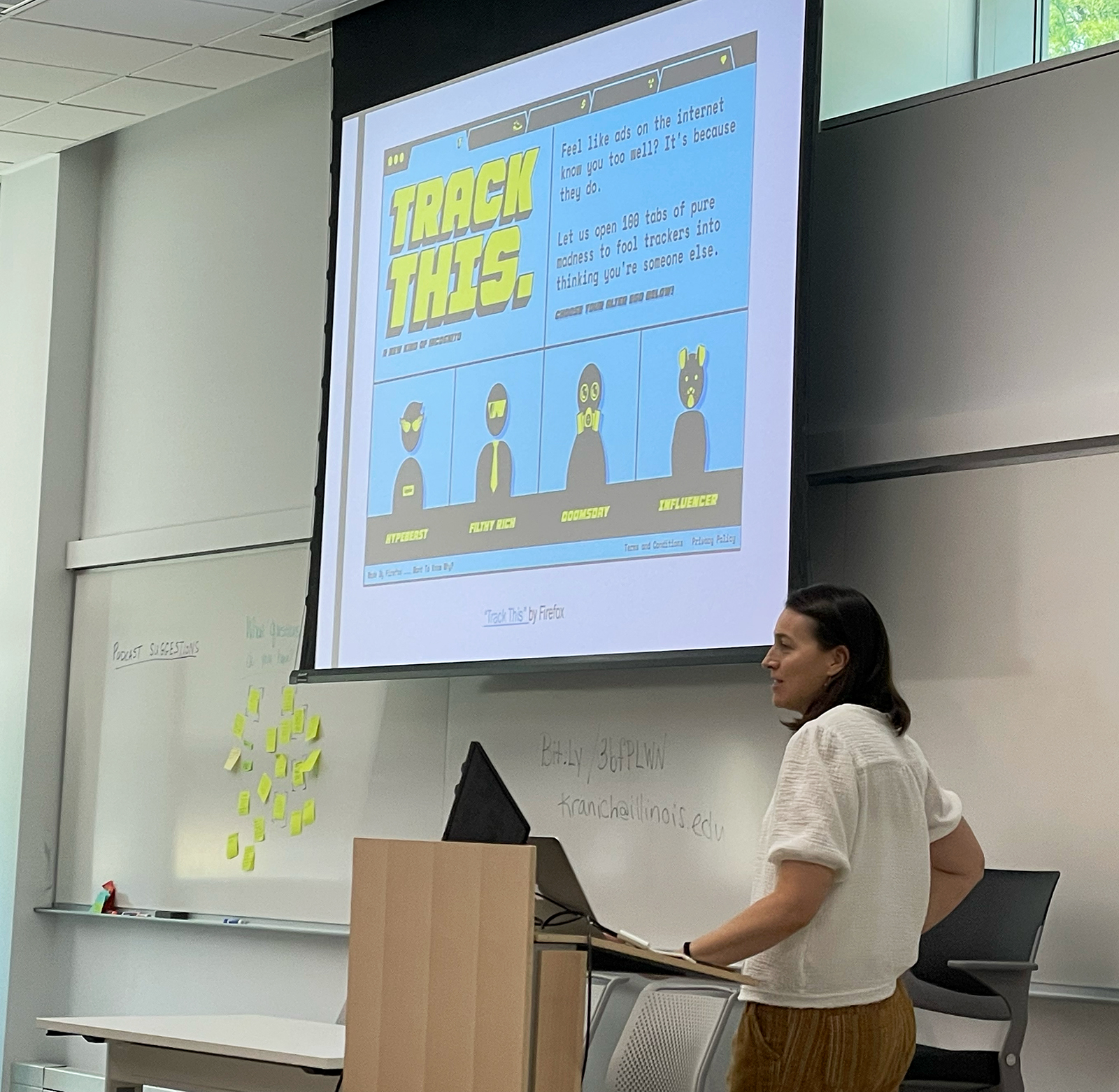 Professor Amanda Ciafone presenting at IMEDIA workshop