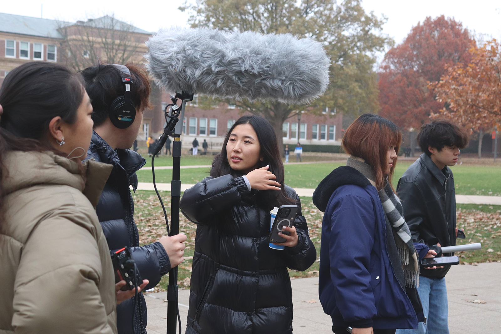 MACS filming on Quad