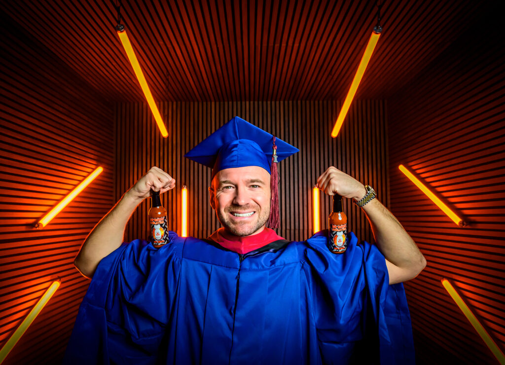 Sean Evans in Illinois regalia